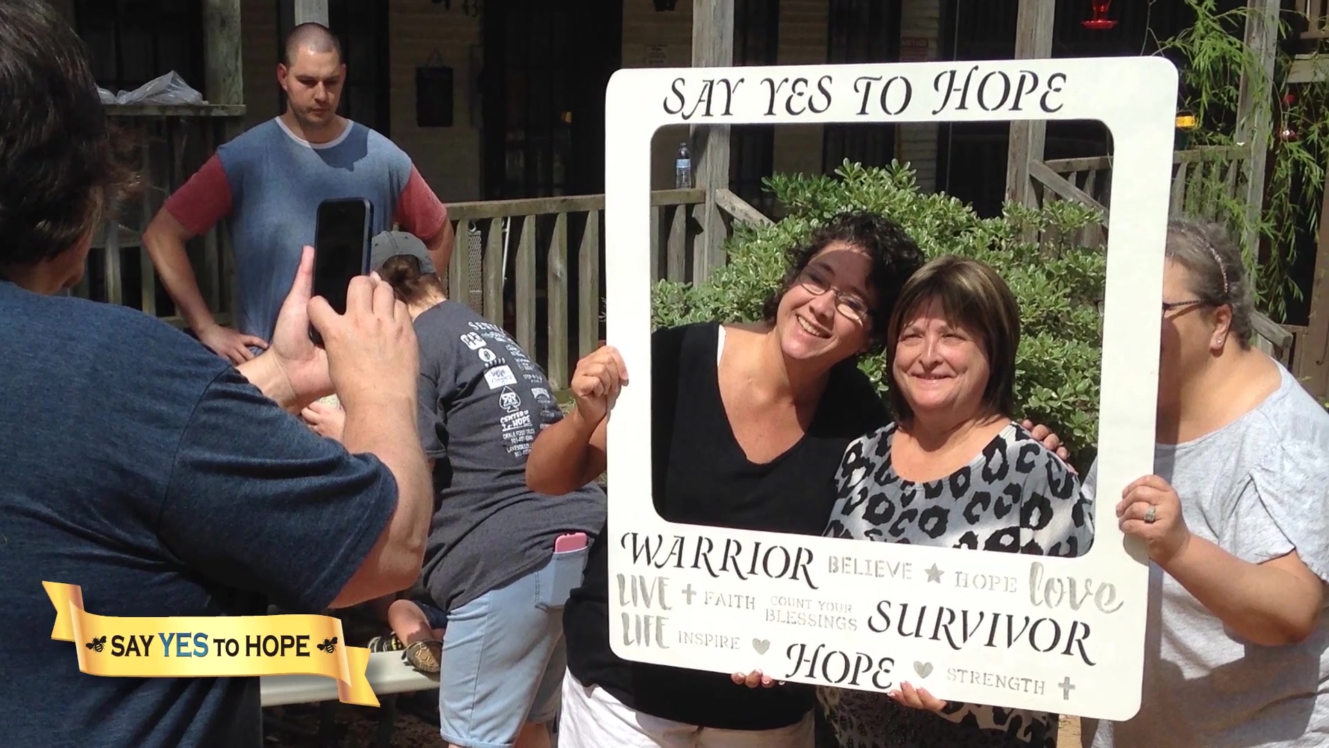 Survivors celebrating together