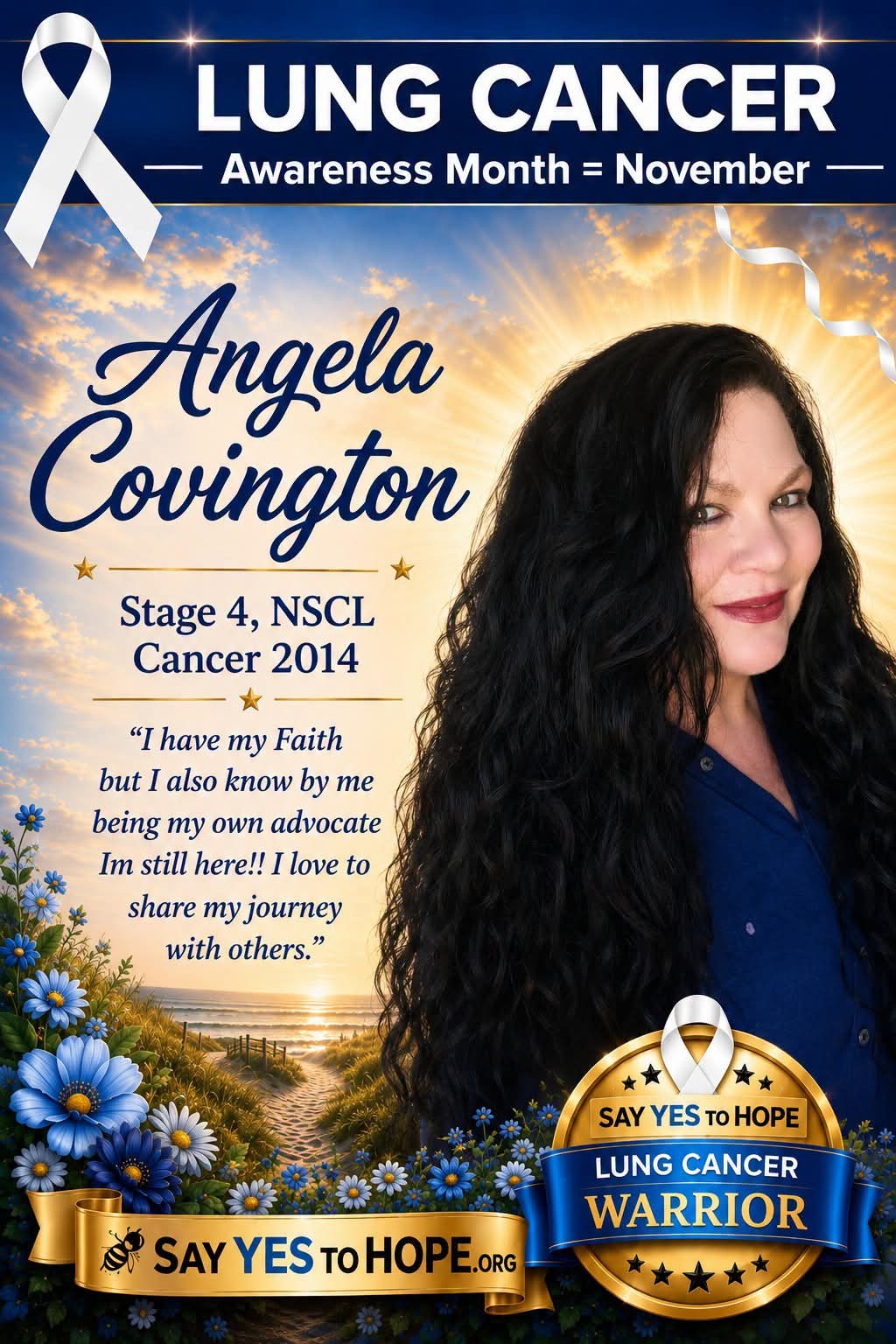 Angela Covington — Stage 4 Lung Cancer Warrior poster