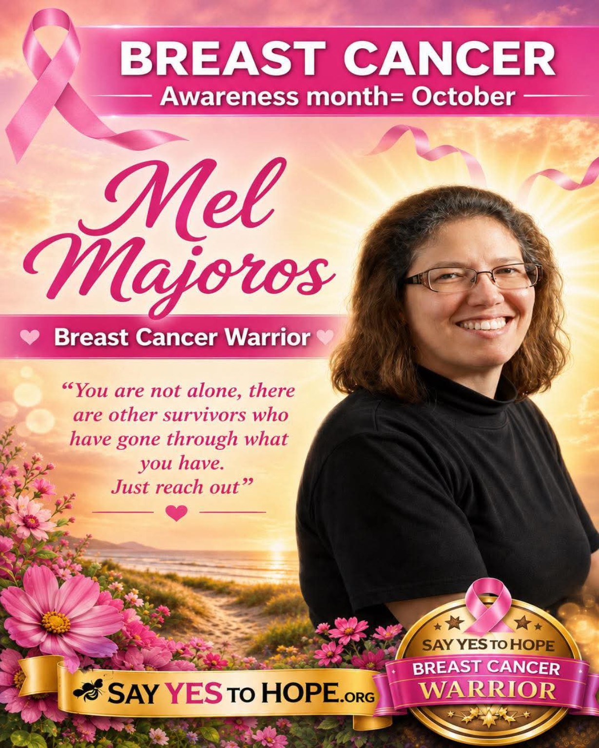Mel Majoros — Breast Cancer Warrior poster
