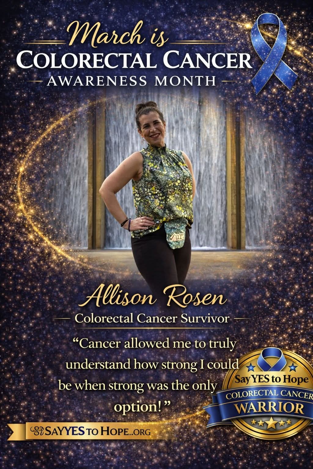 Allison Rosen — Colorectal Cancer Survivor Warrior poster