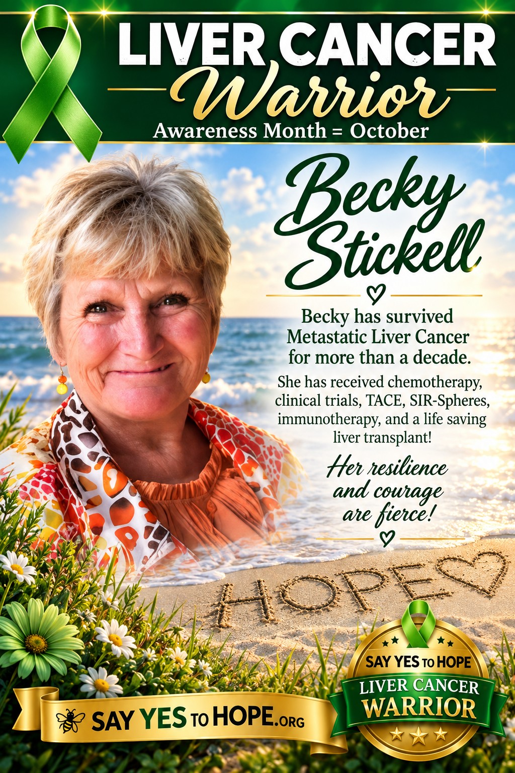 Becky Stickell — Liver Cancer Warrior poster